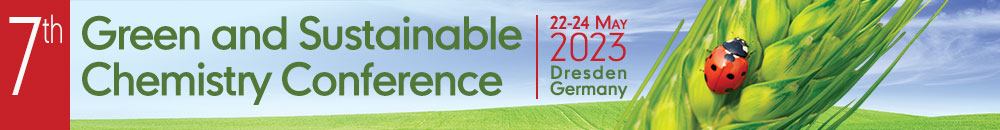 The Green and Sustainable Chemistry Conference announcement banner shows that it will take place from May 22 to 24, 2023, in Dresden.
