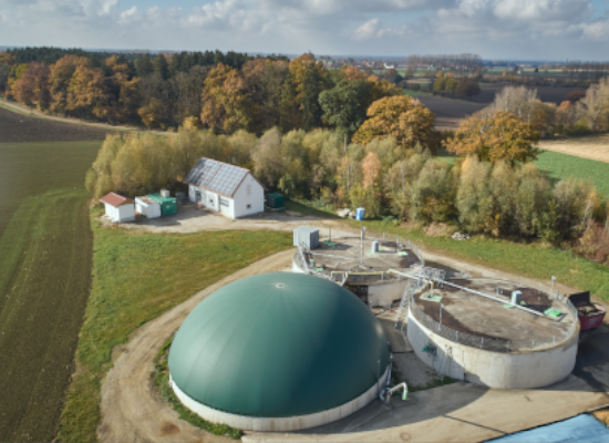 Drone shot of Reverion prototype during field trial