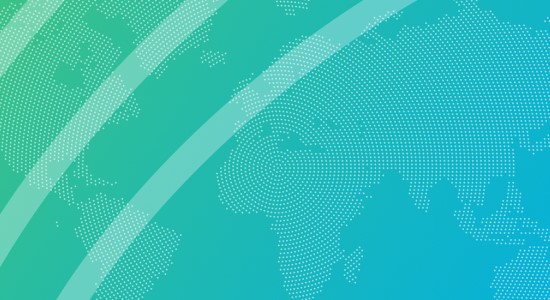 The ISC3 Visual shows a stylised world map made of white dots on a greenish-blue background