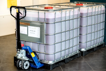 two tanks in a warehouse