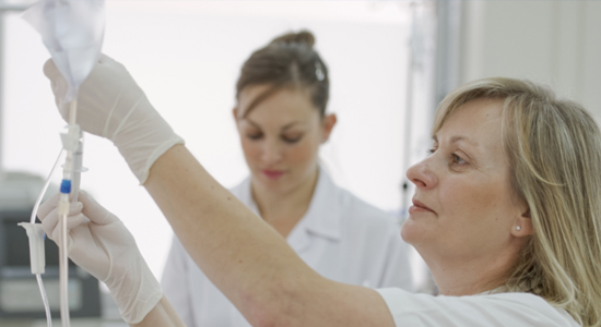 two nurses at work