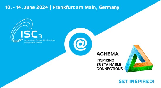 The ISC3 @ Achema will be on 10.-14. June in Hall 6.0 on Stand D 2